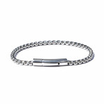 Locking Clasp Chain Bracelet // Silver // 7.75"