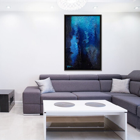 Deep Blue Coral by Michael Goldzweig (26"H x 18"W x 0.75"D)