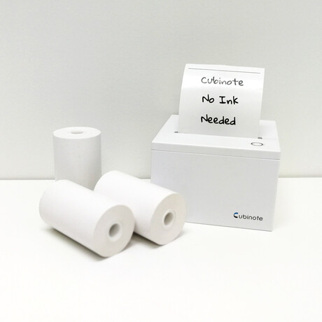 Cubinote Printer + Sticky Paper Bundle // White