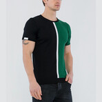 Owen Short Sleeve Tee // Black + Green (XL)