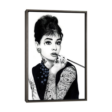 Audrey Hepburn by Inked Ikons (26"H x 18"W x 0.75"D)