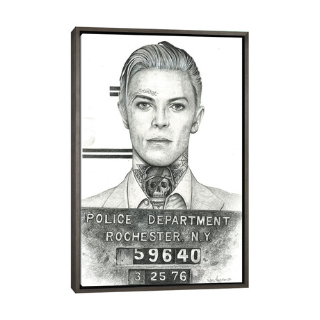 Mugshot Bowie by Inked Ikons (26"H x 18"W x 0.75"D)