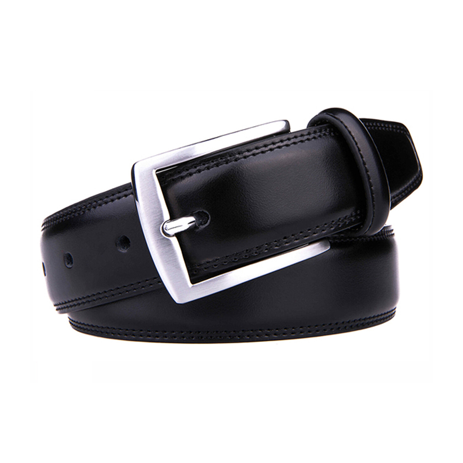 Genuine Leather Dress Belt // Black (32) - Landmark Leather Belts ...