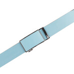 Men's Ratchet Dress Belt + Click Sliding Buckle // Sky Blue