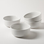 The frök 4-Piece Retro Bowl Set (White)