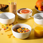 The frök 4-Piece Retro Bowl Set (White)