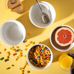 The frök 4-Piece Retro Bowl Set (White)