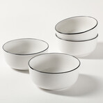 The frök 4-Piece Retro Bowl Set (White)