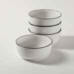 The frök 4-Piece Retro Bowl Set (White)