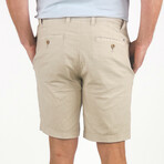 Puretec cool™ Stretch Linen Cotton Walking Shorts // Summer Khaki (34)