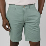 Puretec cool™ Stretch Linen Cotton Walking Shorts // Chinois Green (36)