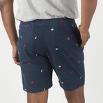 PUREtec cool™ Stretch Linen Cotton E-Waist Shorts // Navy Blazer Clmabake (M)