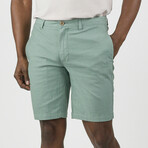 Puretec cool™ Stretch Linen Cotton Walking Shorts // Chinois Green (36)