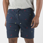 PUREtec cool™ Stretch Linen Cotton E-Waist Shorts // Navy Blazer Clmabake (XL)