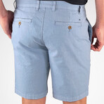 Puretec cool™ Stretch Linen Cotton Walking Shorts // Blue Fog (34)