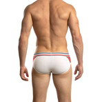 Punt Brief Punch Hole // Red + White (S)