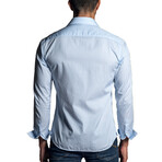 Lachlan Men's Long Sleeve Shirt // Blue + White (M)