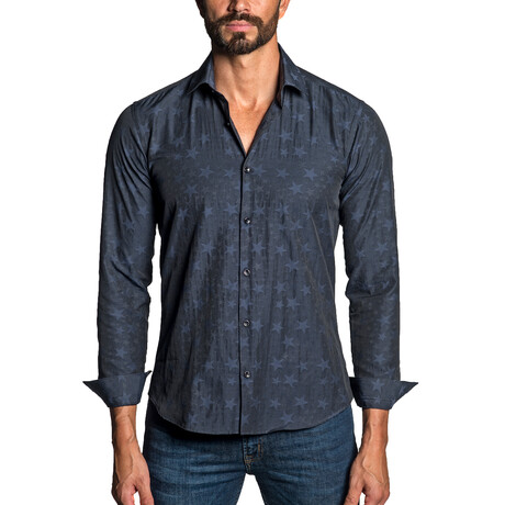 Alan Men's Long Sleeve Shirt // Black (S)