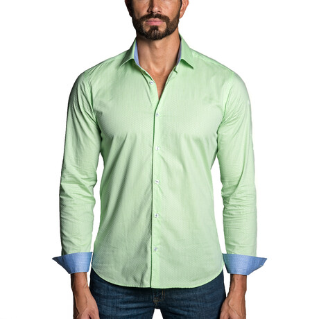Adam Men's Long Sleeve Shirt // Lime Green (S)