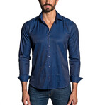 Damon Men's Long Sleeve Shirt // Dark Blue (L)