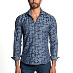 Simon Men's Long Sleeve Shirt // Dark Denim Blue (XL)