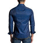 Damon Men's Long Sleeve Shirt // Dark Blue (M)