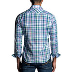 Dominic Men's Long Sleeve Shirt // White + Blue (XL)