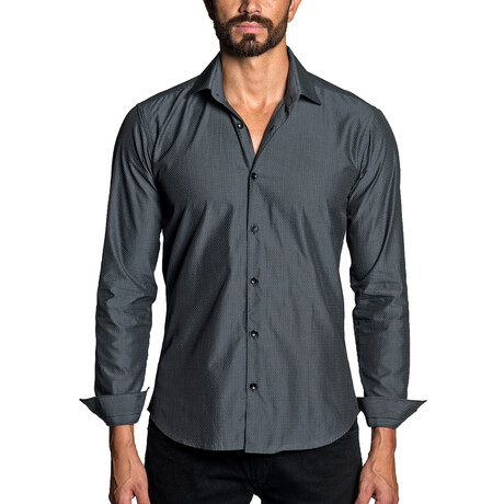 Amaan Men's Long Sleeve Shirt // Dark Gray (S)