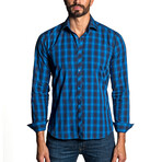 Chris Men's Long Sleeve Shirt // Blue + Black (XL)