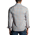Ryan Men's Long Sleeve Shirt // White + Orange (S)