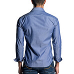 Ross Men's Long Sleeve Shirt // Blue (S)