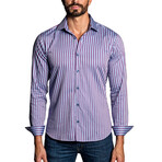 Frits Men's Long Sleeve Shirt // Blue + Purple (XL)