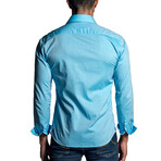 Shawn Men's Long Sleeve Shirt // Turquoise (S)
