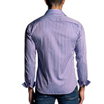 Frits Men's Long Sleeve Shirt // Blue + Purple (S)