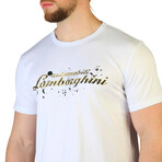 Lamborghini Splatter + Foil Graphic Tee // White (M)