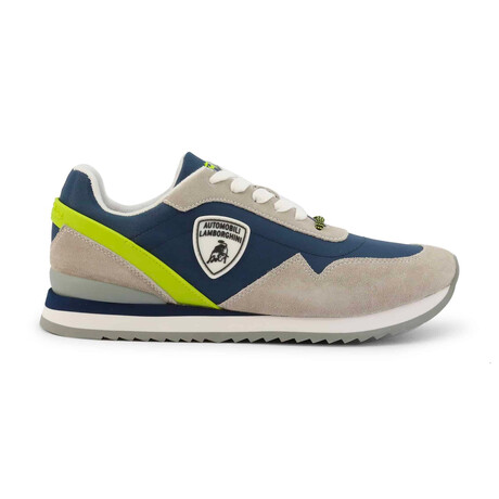 Lamborghini Sneakers // Navy Blue + Gray + Lime Green (Euro: 39)