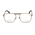 Givenchy Men's Retro Squared Optical Frames // Gold