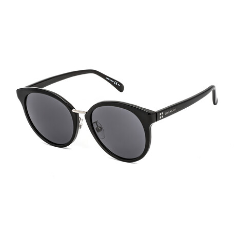 Givenchy Women's Round Non-Polarized Sunglasses // Black + Gray-Blue