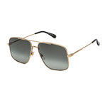 Givenchy Men's Squared Aviator Non-Polarized Sunglasses I // Gold + Gray Gradient