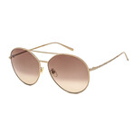 Givenchy Unisex Round Aviator-Style Non-Polarized Sunglasses // Gold + Brown Gradient