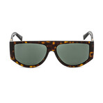 Givenchy Men's Squared Retro Non-Polarized Sunglasses // Havana + Green