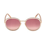 Givenchy Women's Round Oversized Non-Polarized Sunglasses // Gold Peach Crystal + Pink Gradient