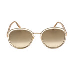 Givenchy Women's Round Oversized Non-Polarized Sunglasses // Gold Beige Crystal + Brown Gradient