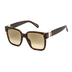 Givenchy Women's Square Oversized Non-Polarized Sunglasses // Havana + Brown Gradient