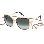Givenchy Women's Oversized Chain Non-Polarized Sunglasses // Gold Copper + Gray Gradient