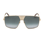 Givenchy Men's Modern Shield Non-Polarized Sunglasses // Gold + Gray Gradient