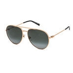 Givenchy Unisex Round Aviator Non-Polarized Sunglasses // Gold Copper + Gray Gradient