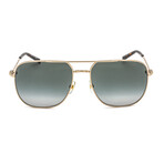 Givenchy Men's Squared Aviator Non-Polarized Sunglasses II // Gold + Gray Gradient