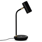 Ezra LED Table Lamp With Wireless Charging Pad // Black