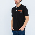 Short Sleeve Polo Shirt // Black (S)